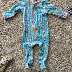 Kids One Piece in Blue with Fun Print